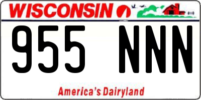 WI license plate 955NNN