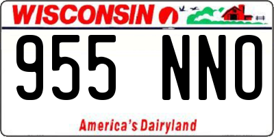 WI license plate 955NNO