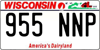 WI license plate 955NNP