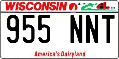 WI license plate 955NNT