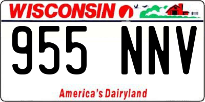 WI license plate 955NNV