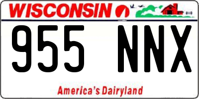 WI license plate 955NNX