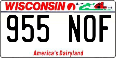WI license plate 955NOF
