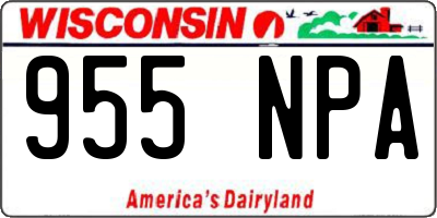 WI license plate 955NPA