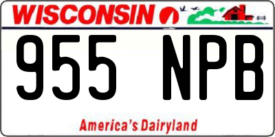 WI license plate 955NPB
