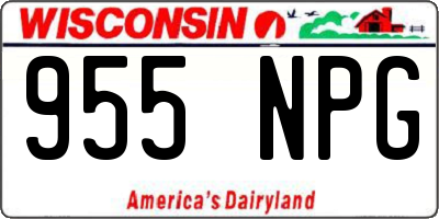 WI license plate 955NPG