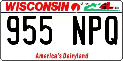 WI license plate 955NPQ