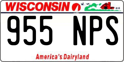 WI license plate 955NPS