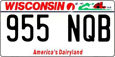 WI license plate 955NQB