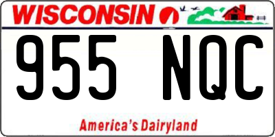 WI license plate 955NQC