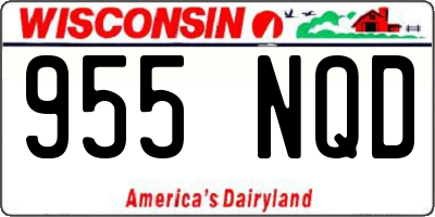 WI license plate 955NQD