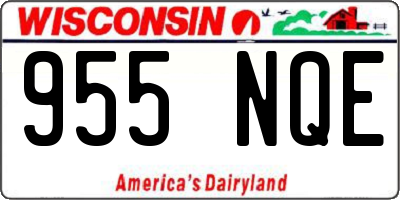 WI license plate 955NQE