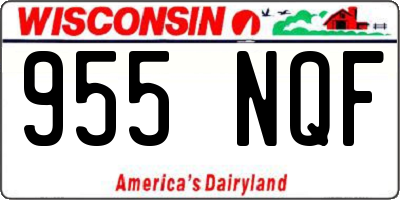 WI license plate 955NQF
