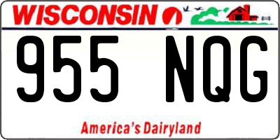 WI license plate 955NQG
