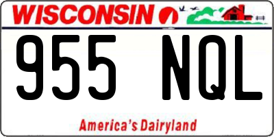 WI license plate 955NQL