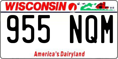 WI license plate 955NQM
