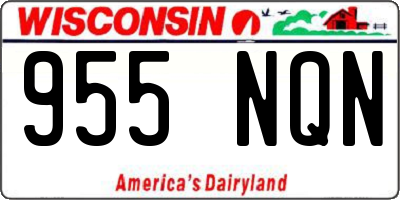 WI license plate 955NQN