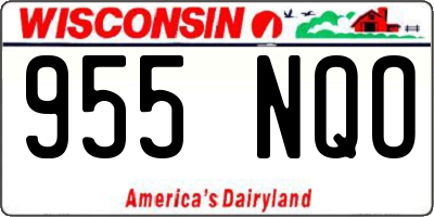 WI license plate 955NQO