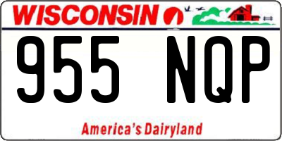 WI license plate 955NQP