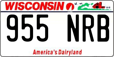 WI license plate 955NRB