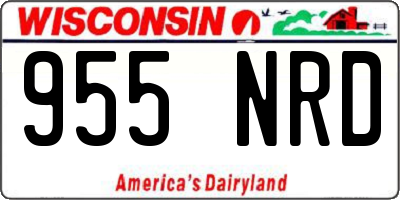 WI license plate 955NRD