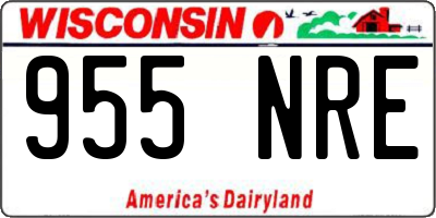 WI license plate 955NRE