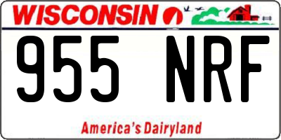 WI license plate 955NRF