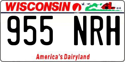 WI license plate 955NRH