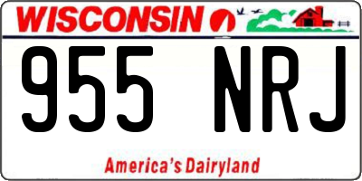 WI license plate 955NRJ