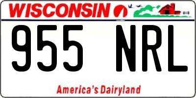 WI license plate 955NRL
