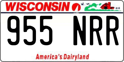 WI license plate 955NRR