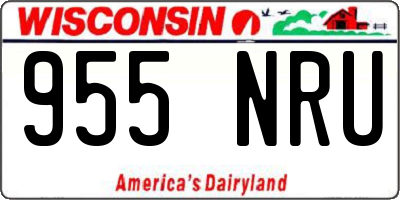 WI license plate 955NRU