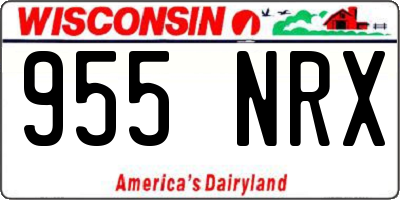WI license plate 955NRX