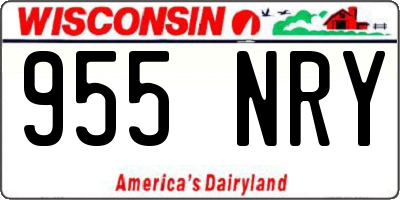 WI license plate 955NRY