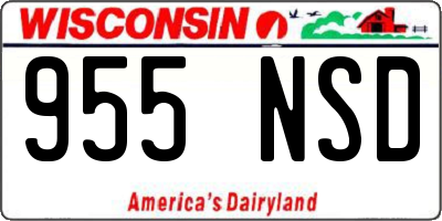 WI license plate 955NSD