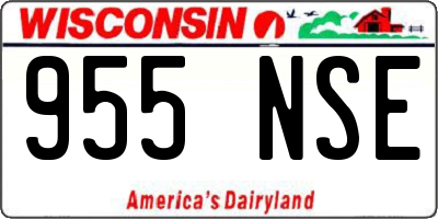 WI license plate 955NSE