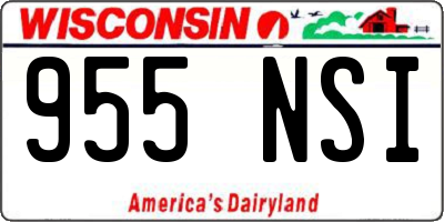 WI license plate 955NSI