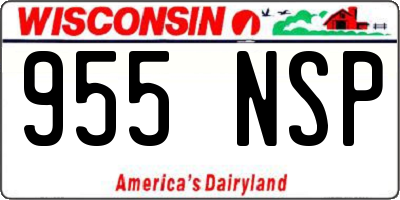 WI license plate 955NSP