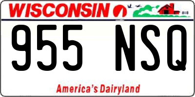 WI license plate 955NSQ