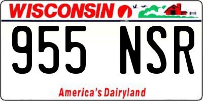 WI license plate 955NSR