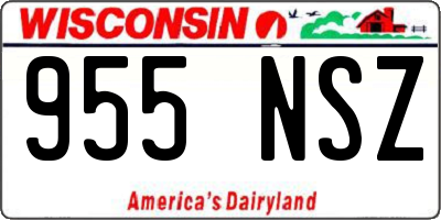 WI license plate 955NSZ