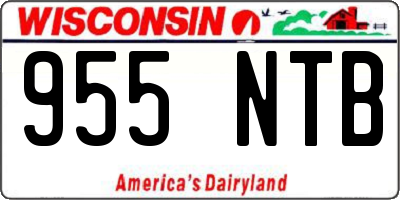 WI license plate 955NTB