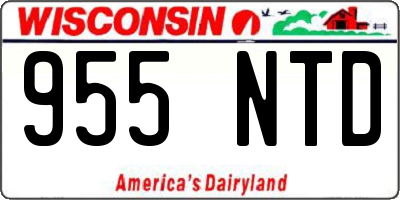 WI license plate 955NTD