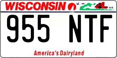 WI license plate 955NTF