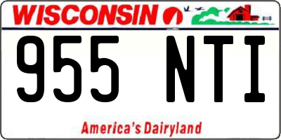 WI license plate 955NTI