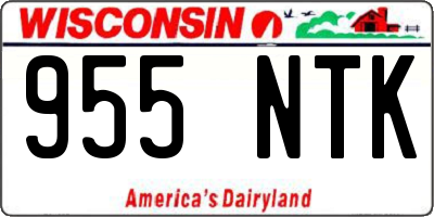 WI license plate 955NTK
