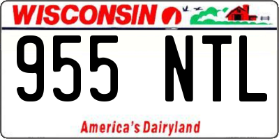 WI license plate 955NTL