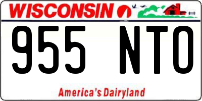 WI license plate 955NTO