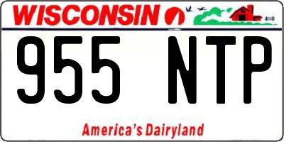 WI license plate 955NTP