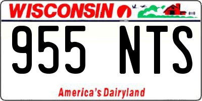 WI license plate 955NTS